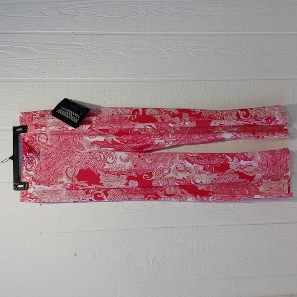 IMAN Pants - NWT Iman Lounge pant size medium average. Pink and white metallic threading